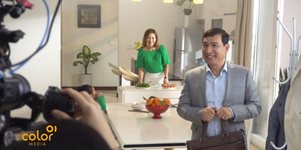 Diễn viên hài Quang Thắng - Thanh Hương làm TVC - Phim quảng cáo Gel Nano bạc Sao Thái Dương